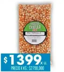 Coto Maiz pisingallo cosecha criolla, paq oferta