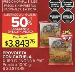 Carrefour Nonna pia provoleta con cazuela oferta