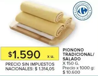 Carrefour Pionono tradicional/ salado oferta