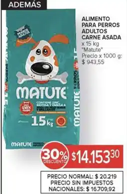 Carrefour Matute alimento para perros adultos carne asada oferta