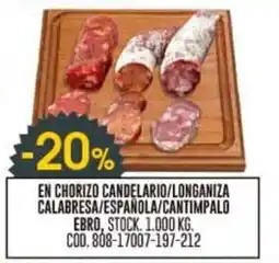 Coto En chorizo candelario/longaniza calabresa / española / cantimpalo ebro oferta