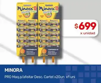 Nini Mayorista Minora pro maq.p/afeitar desc. cartel oferta