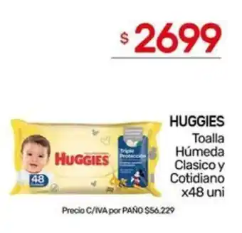 Nini Mayorista Huggies Toalla Húmeda Clasico y Cotidiano oferta