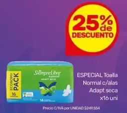 Nini Mayorista Especial toalla normal c/alas adapt seca oferta