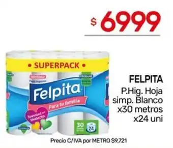 Nini Mayorista Felpita p. hig. hoja simp. Blanco oferta