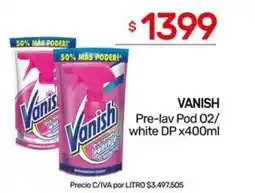 Nini Mayorista VANISH Pre-lav Pod 02/ white DP oferta