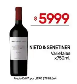 Nini Mayorista Nieto & senetiner varietales oferta