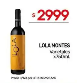 Nini Mayorista Lola montes Varietales oferta