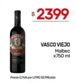 Nini Mayorista Vasco viejo Malbec oferta