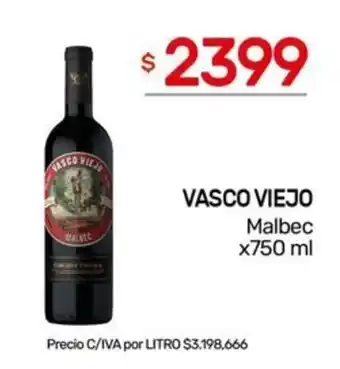 Nini Mayorista Vasco viejo Malbec oferta