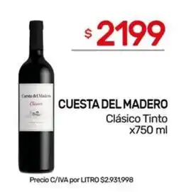 Nini Mayorista Cuesta del madero Clásico Tinto oferta