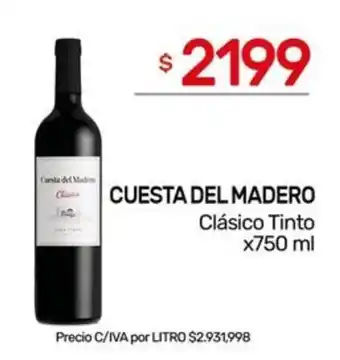 Nini Mayorista Cuesta del madero Clásico Tinto oferta