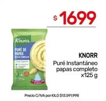 Nini Mayorista Knorr Puré Instantáneo papas completo oferta