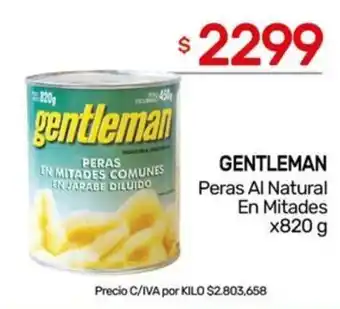 Nini Mayorista Gentleman Peras Al Natural En Mitades oferta