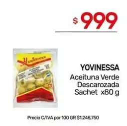 Nini Mayorista Yovinessa Aceituna Verde Descarozada Sachet oferta