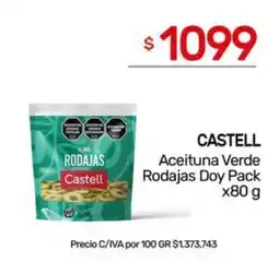 Nini Mayorista Castell aceituna verde rodajas doy pack oferta