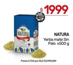 Nini Mayorista Natura Yerba mate Sin Palo oferta