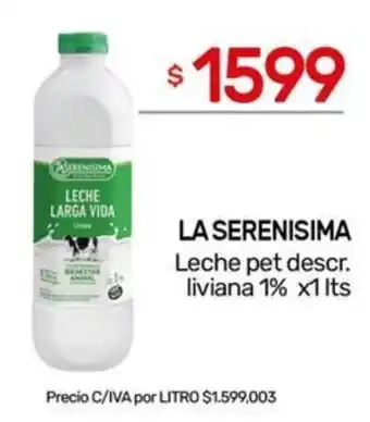 Nini Mayorista La serenisima leche pet descr. liviana 1% oferta