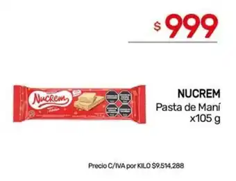 Nini Mayorista Nucrem pasta de maní oferta