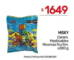 Nini Mayorista Misky Caram. Masticables Ricomas fru/lim. oferta