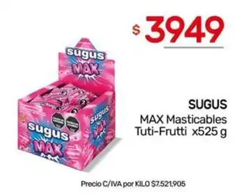 Nini Mayorista Sugus max masticables tuti-frutti oferta