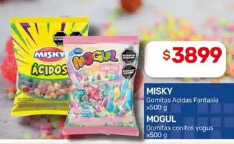 Nini Mayorista Misky gomitas acidas fantasia / Mogul Gomitas conitos yogus oferta