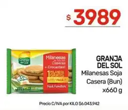 Nini Mayorista Granja del sol Milanesas Soja Casera oferta
