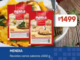 Nini Mayorista Mendia Ravioles varios sabores oferta