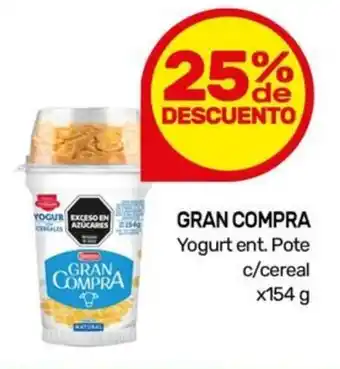 Nini Mayorista Gran compra yogurt ent. pote c/cereal oferta