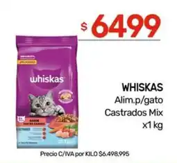 Nini Mayorista Whiskas alim.p/gato castrados mix oferta