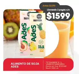 Supermercados Tadicor Alimento de soja ades tetrabrik oferta