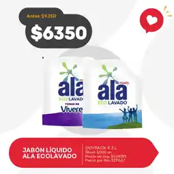 Supermercados Tadicor Jabón líquido ala ecolavado doypack oferta