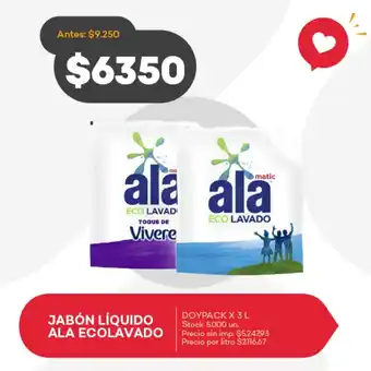 Supermercados Tadicor Jabón líquido ala ecolavado doypack oferta