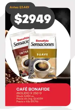 Supermercados Tadicor Café bonafide molido oferta
