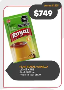 Supermercados Tadicor Flan royal vainilla light oferta
