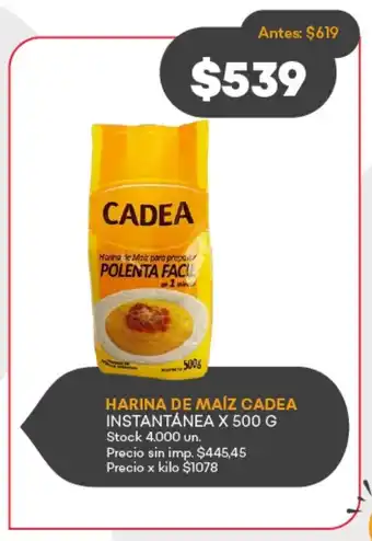 Supermercados Tadicor Harina de maíz cadea instantánea oferta