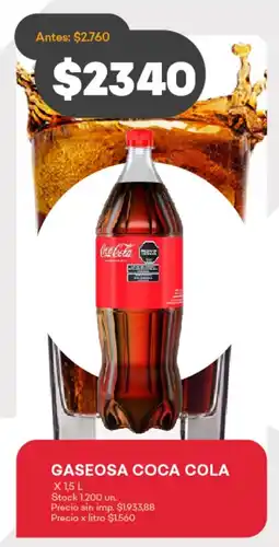 Supermercados Tadicor Gaseosa coca-cola oferta