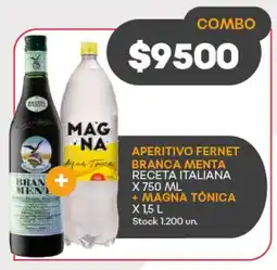 Supermercados Tadicor Aperitivo fernet branca menta receta italiana + magna tónica oferta