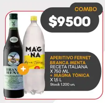 Supermercados Tadicor Aperitivo fernet branca menta receta italiana + magna tónica oferta