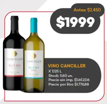 Supermercados Tadicor Vino canciller oferta