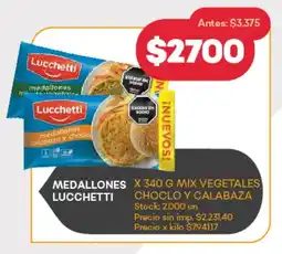 Supermercados Tadicor Medallones lucchetti mix vegetales choclo y calabaza oferta