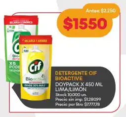 Supermercados Tadicor Detergente cif bioactive doypack lima/limón oferta