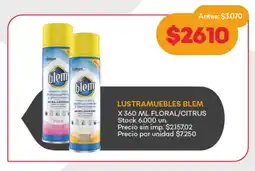 Supermercados Tadicor Lustramuebles blem floral/citrus oferta