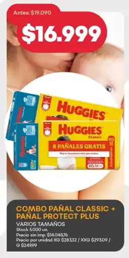 Supermercados Tadicor Combo pañal classic + pañal protect plus varios tamaños oferta