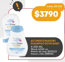 Supermercados Tadicor Acondicionador/ shampoo dove baby oferta