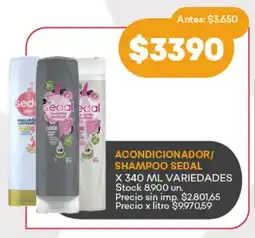 Supermercados Tadicor Acondicionador/ shampoo sedal variedades oferta