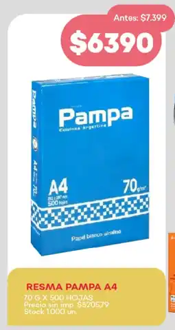 Supermercados Tadicor Resma pampa a4 oferta