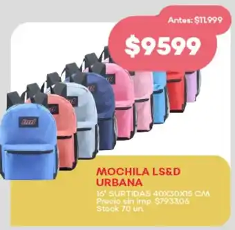Supermercados Tadicor Mochila LS&D urbana oferta