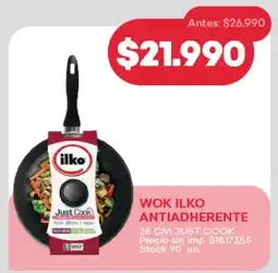 Supermercados Tadicor Wok ilko antiadherente just cook oferta