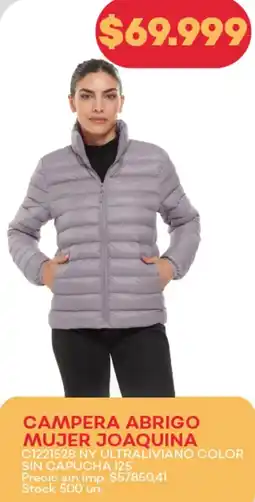 Supermercados Tadicor Campera abrigo mujer joaquina oferta